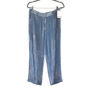 Sies Marjan Silk Willa Fluid Cropped Corduroy Pant Light Blue Size 8 New